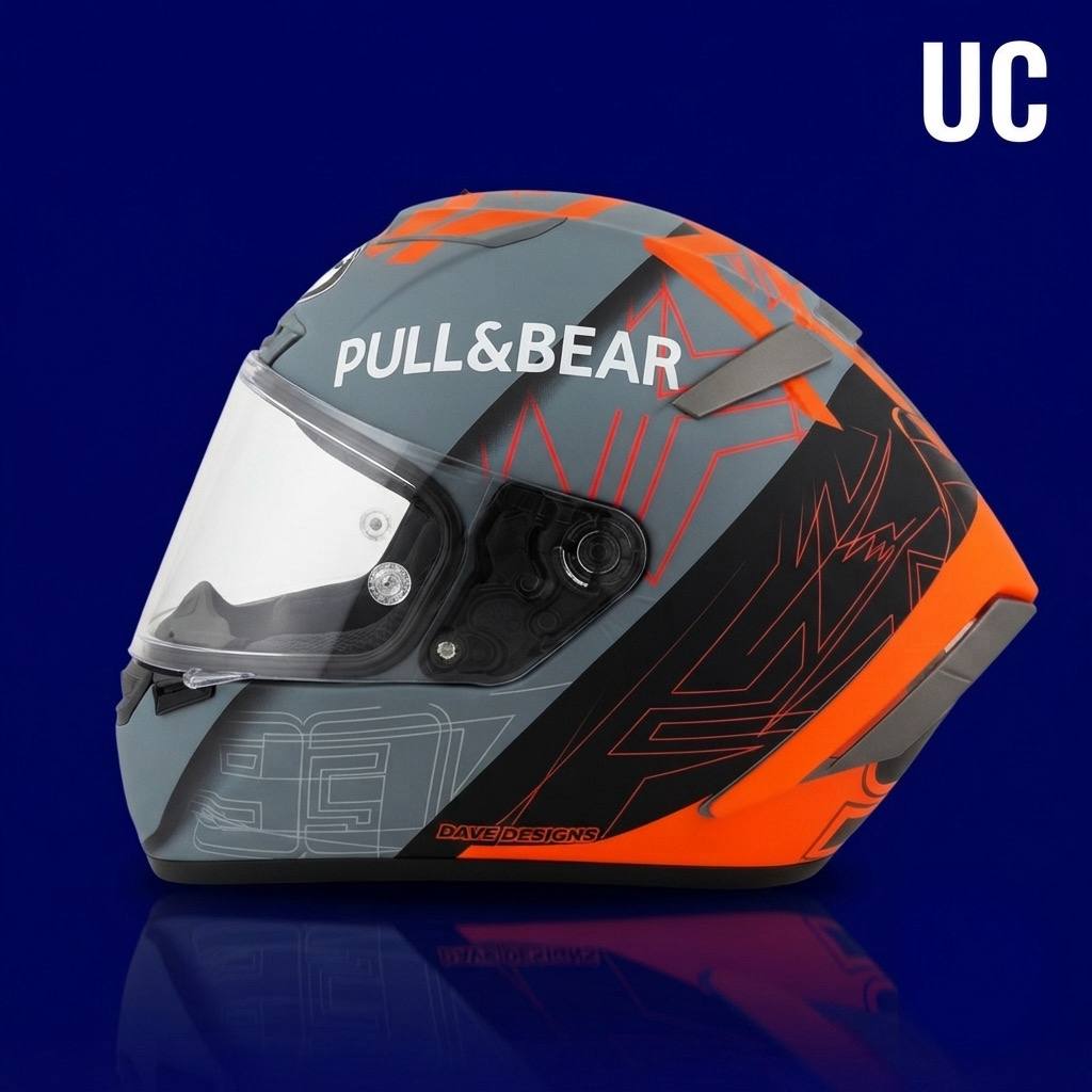 کلاه کاسکت فک ثابت شوئی SHOEI های کپیpull&bear – طوسی نارنجی